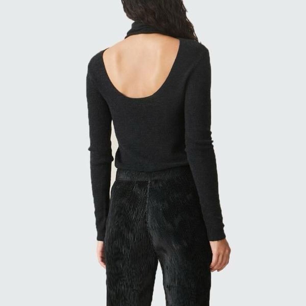 Gianni 100% Merino Wool Turtleneck Cut Out Back Size S